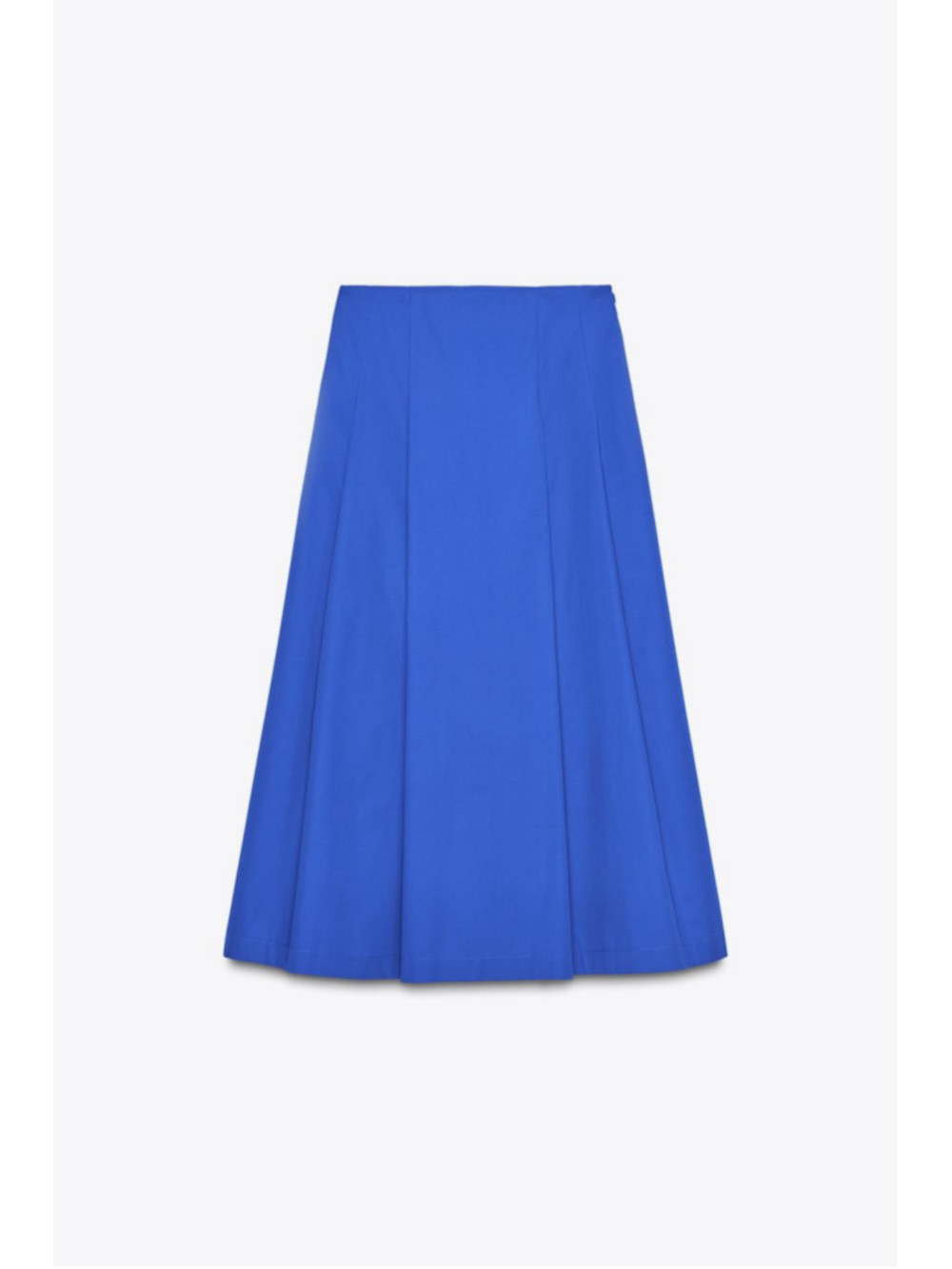 ZARA Pleated Midi Skirt S – Cornflower Blue